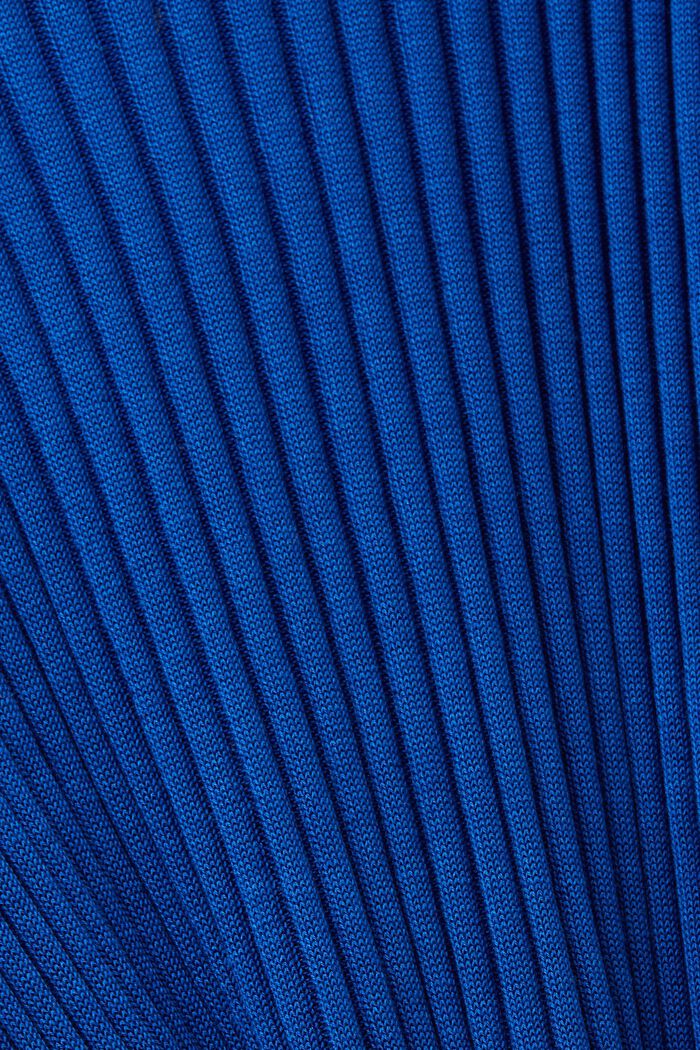 Ribbstickad tröja, BRIGHT BLUE, detail image number 5