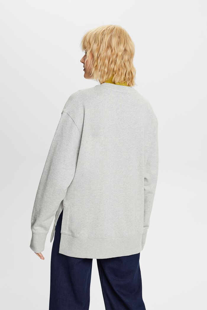 Rundringad ovesize-sweatshirt med sprund, LIGHT GREY, detail image number 3