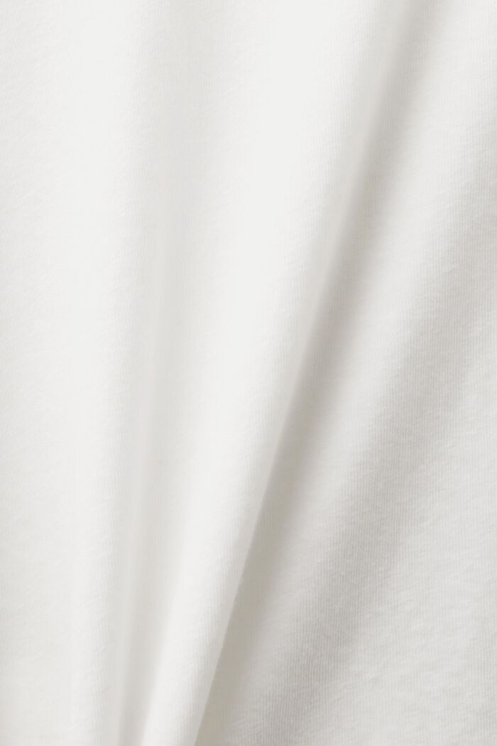 T-shirt i bomull-linnemix, OFF WHITE, detail image number 4