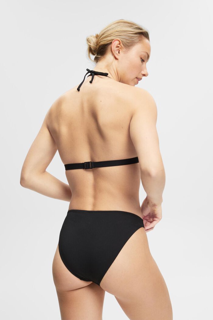 Texturerad bikinitrosa med högt skurna ben, BLACK, detail image number 2