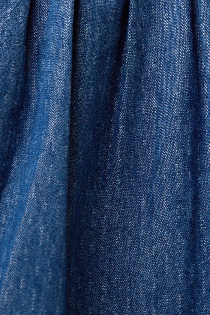 Jeansklänning i tunn denim, 100% bomull, BLUE MEDIUM WASHED, detail image number 5