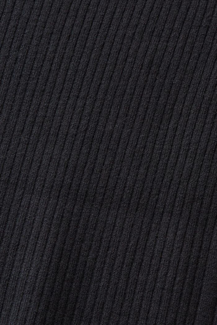 Ribbad miniklänning med tenniskrage, BLACK, detail image number 5