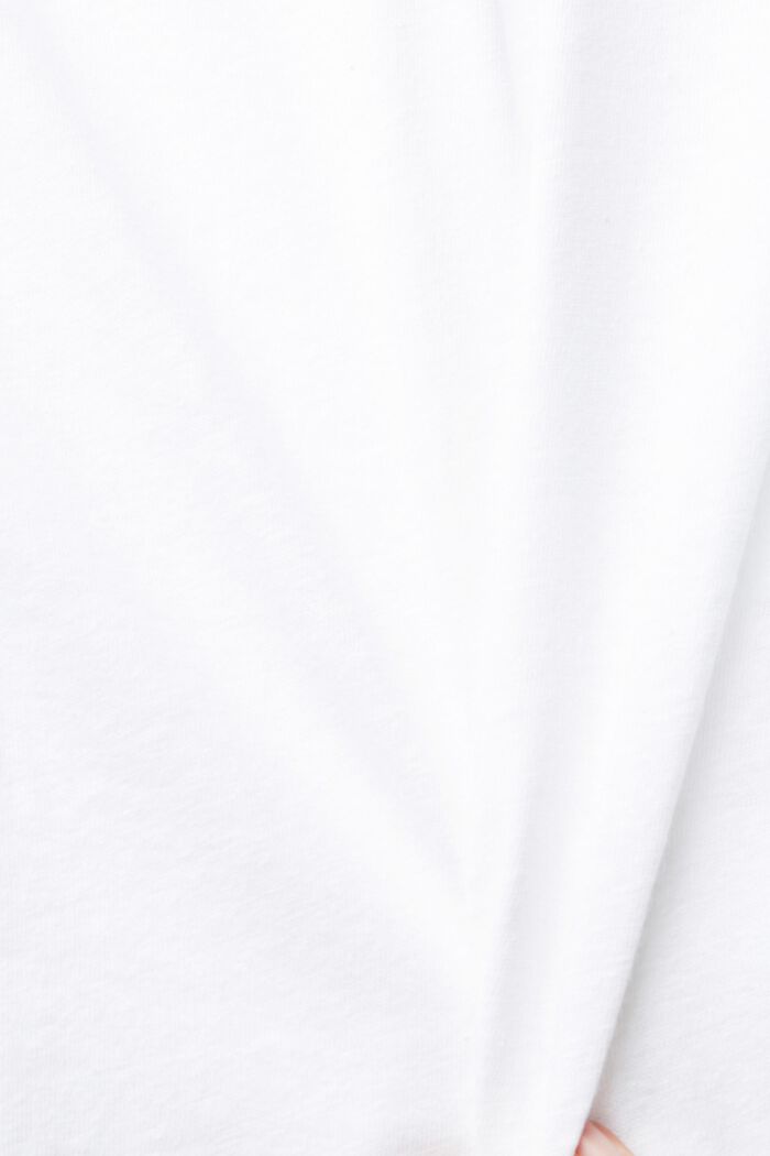 Med linneandel: T-shirt med djupa ärmhål, WHITE, detail image number 4