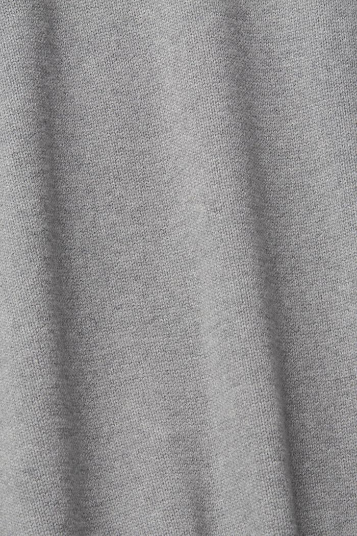 V-ringad, stickad tröja, MEDIUM GREY, detail image number 5