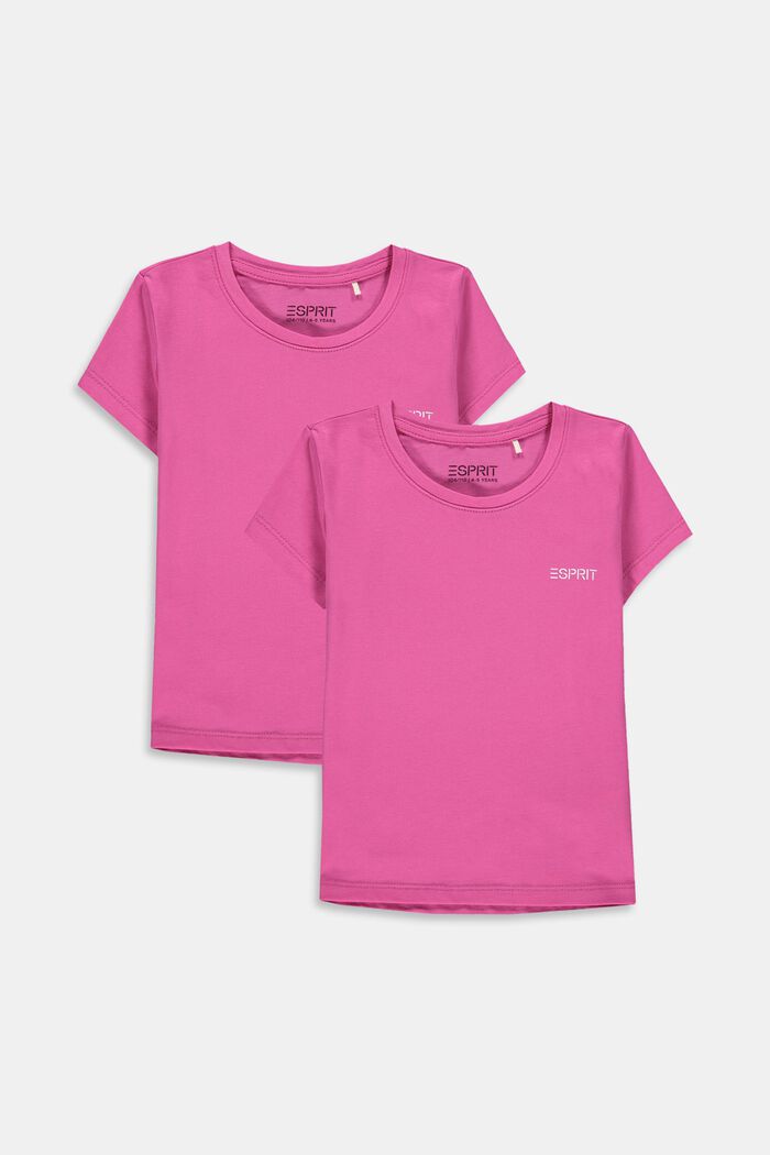 T-shirts i 2-pack av 100% bomull, PINK, detail image number 0