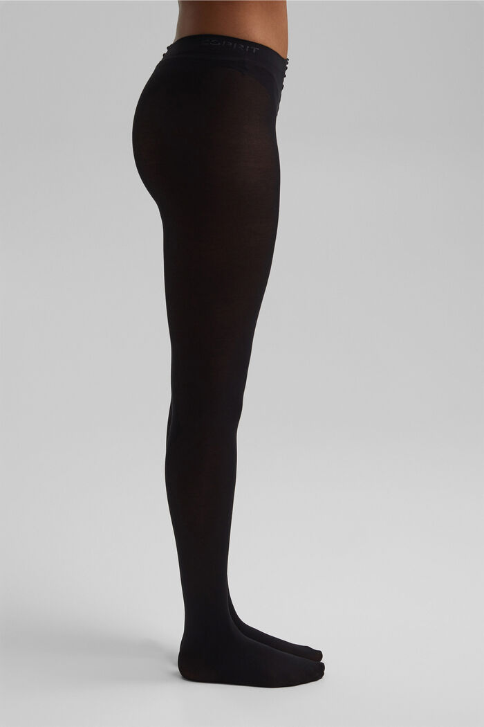 Ogenomskinliga tights, BLACK, detail image number 2