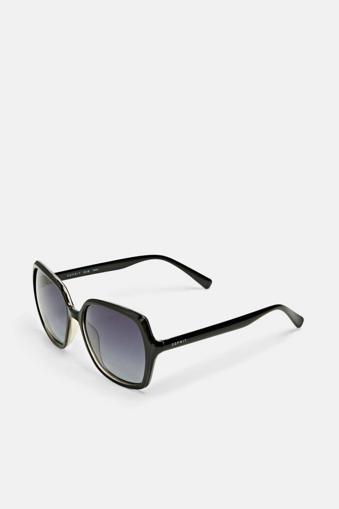 Statement-solglasögon med stora glas, BLACK, detail image number 0