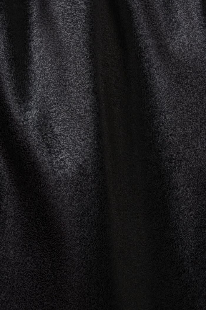 Minikjol i skinnlook, BLACK, detail image number 5