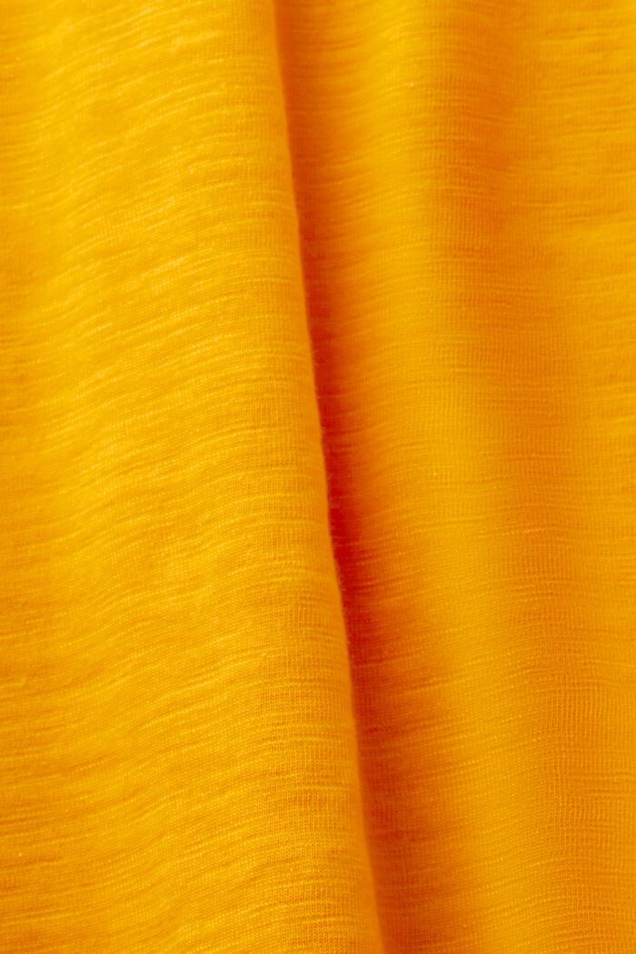 Långärmad jerseytopp i basmodell, GOLDEN ORANGE, detail image number 5