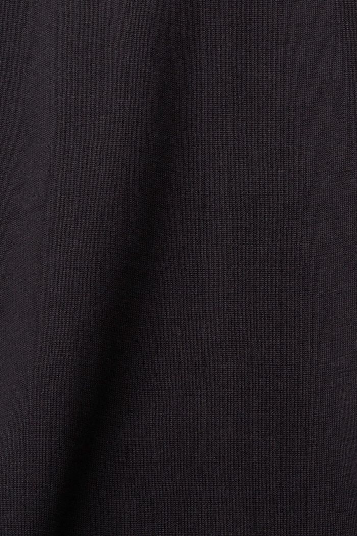 Stickad huvtröja, BLACK, detail image number 1