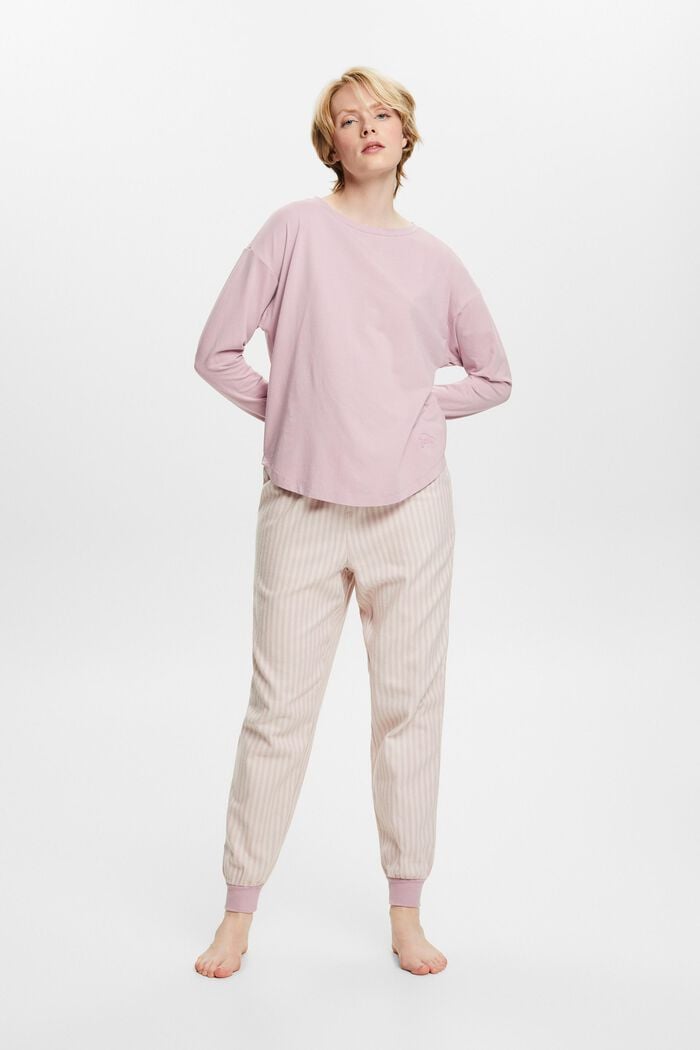 Pyjamasset med långärmad överdel, LIGHT PINK, detail image number 0