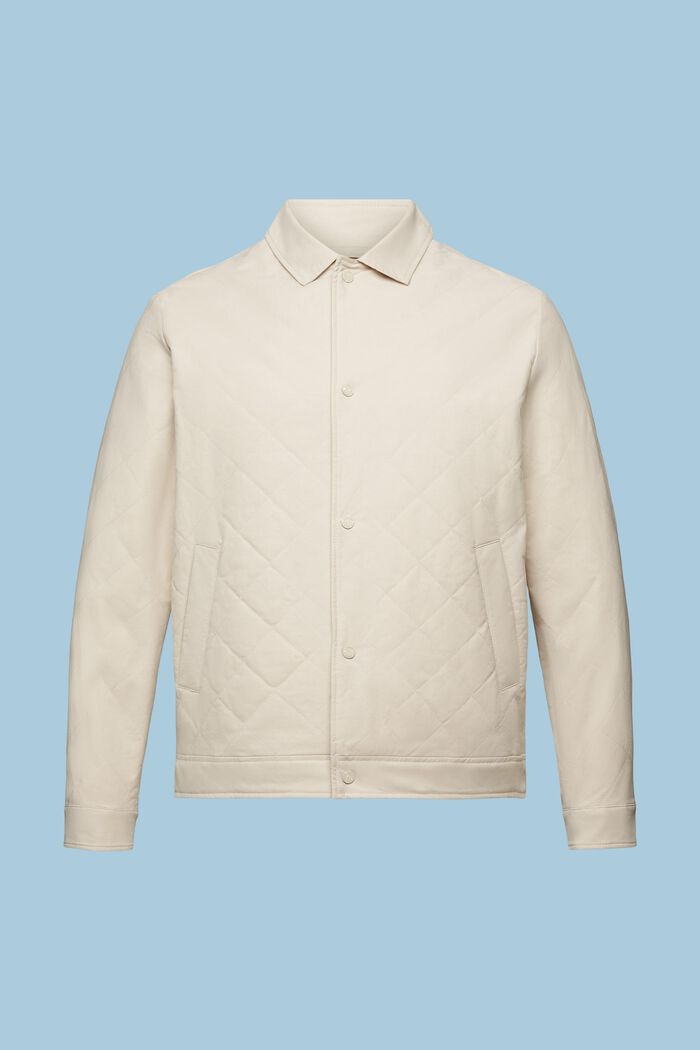 Quiltad skjortjacka, BEIGE, detail image number 6