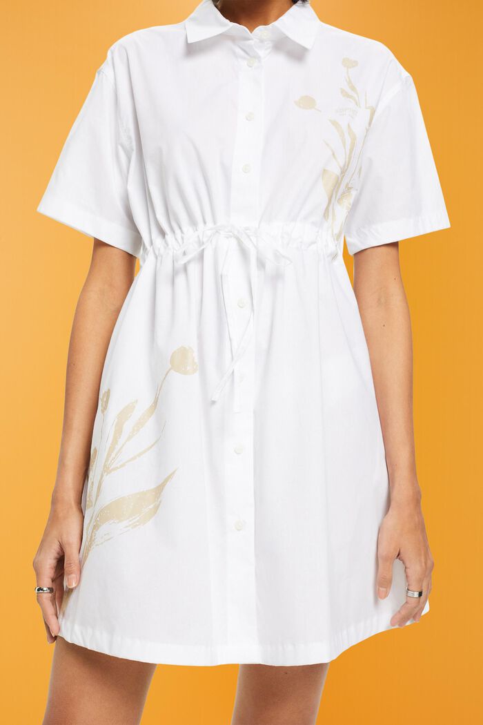 Miniskjortklänning med mönster, WHITE, detail image number 2