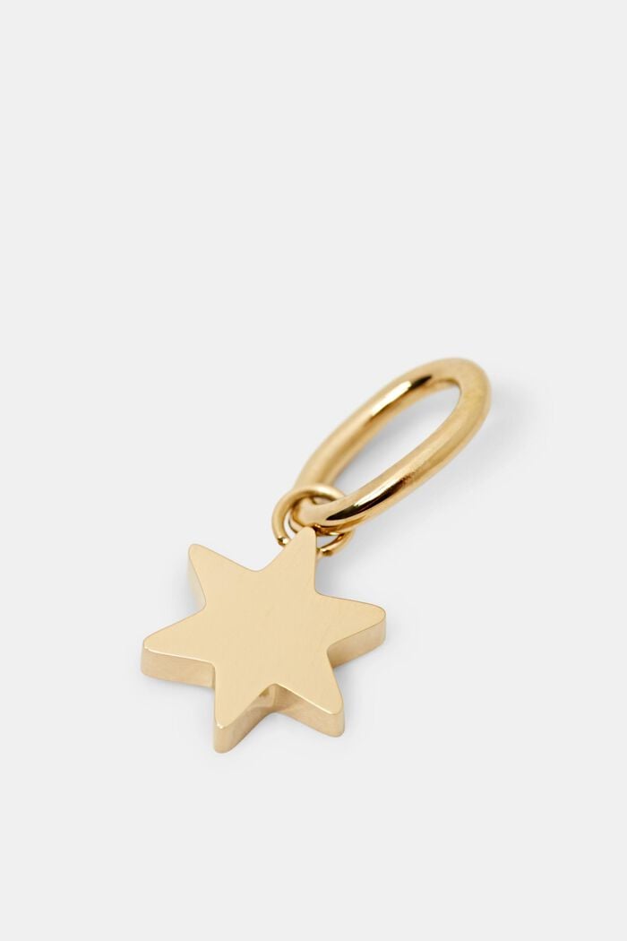 Berlock med stjärna, rostfritt stål, GOLD, detail image number 1