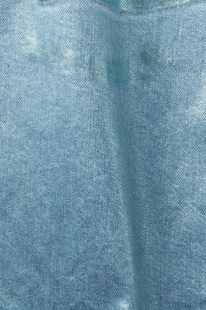 Kort jeanskjol i metallic, DENIM/PISTACHIO GREEN, detail image number 6