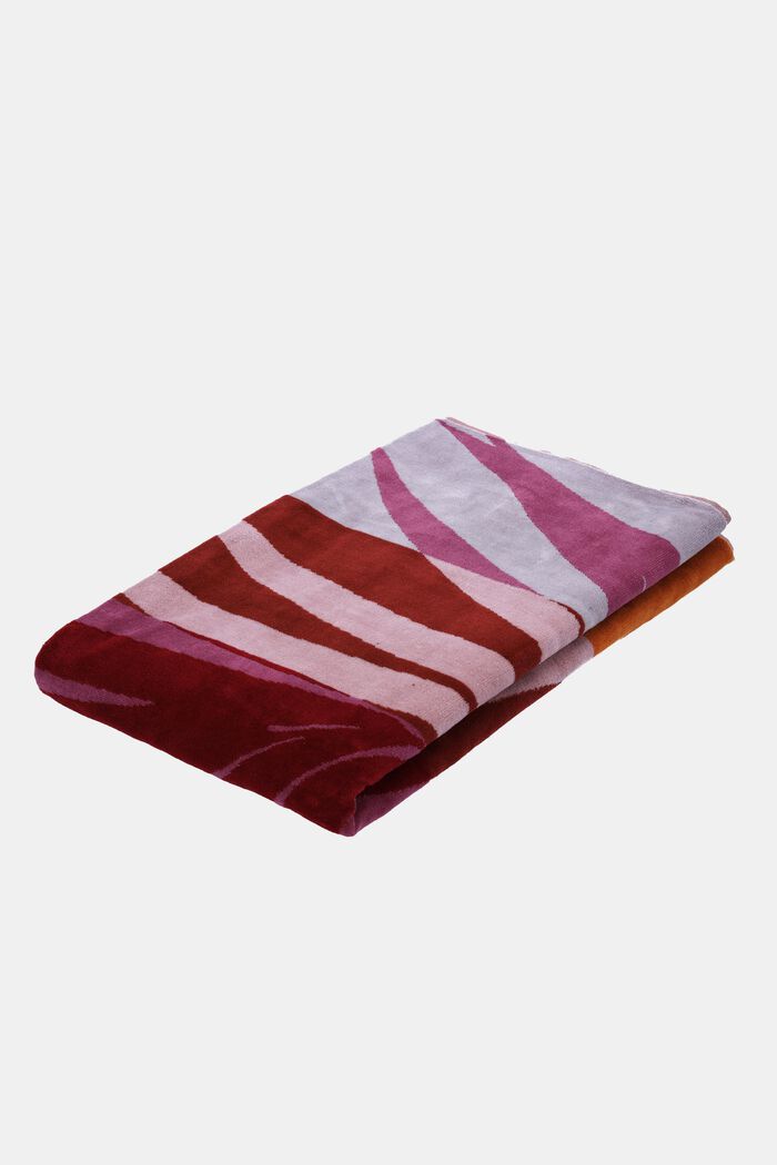 Randig handduk med palmblad, ROSE, detail image number 1
