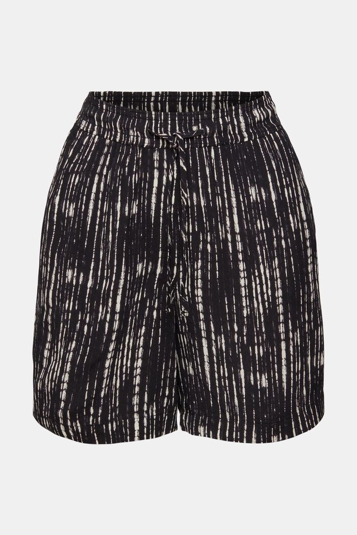 Shorts med mönster, BLACK, overview