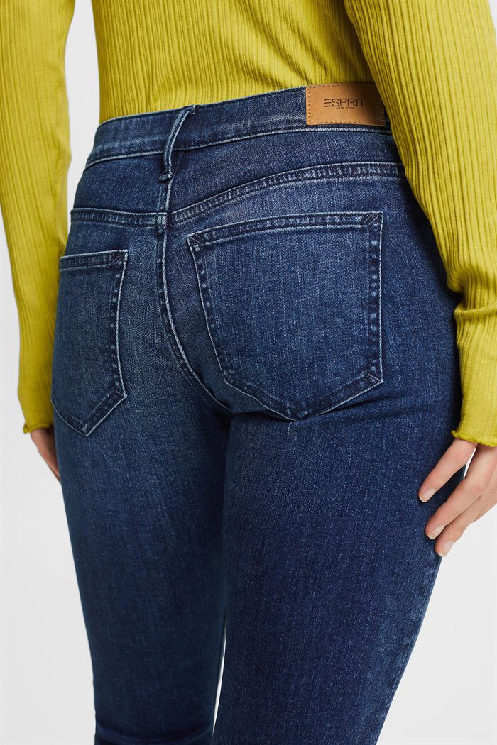 Skinny-jeans med låg midja, BLUE DARK WASHED, detail image number 5