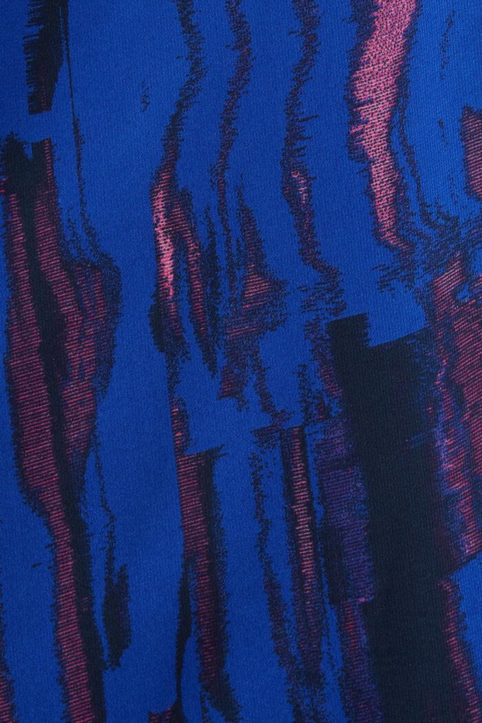 Mönstrad miniklänning av crêpechiffong, BRIGHT BLUE, detail image number 5