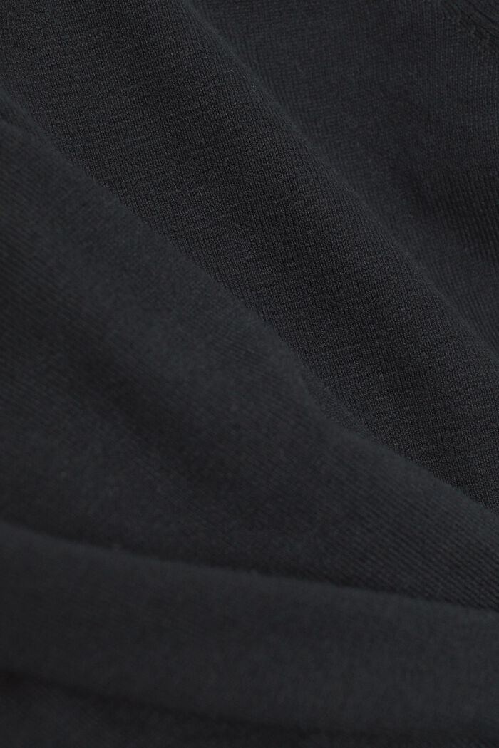 Kortärmad stickad tröja, BLACK, detail image number 6