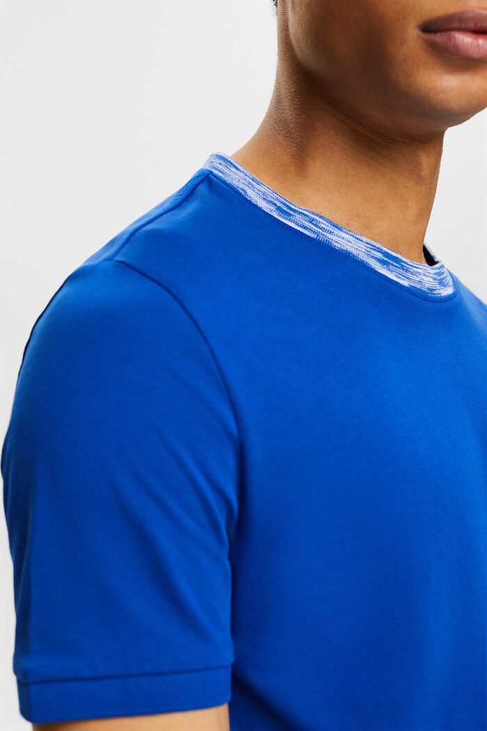T-shirt med melerad effekt, BRIGHT BLUE, detail image number 3