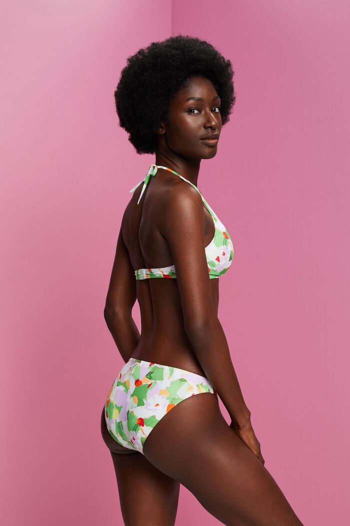 Återvunnet: mönstrad bikiniunderdel, GREEN, detail image number 2
