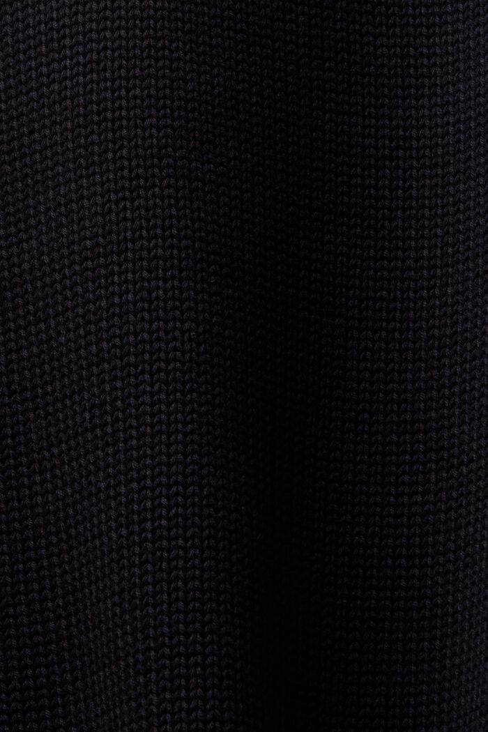 Bomullströja med polokrage, BLACK, detail image number 6