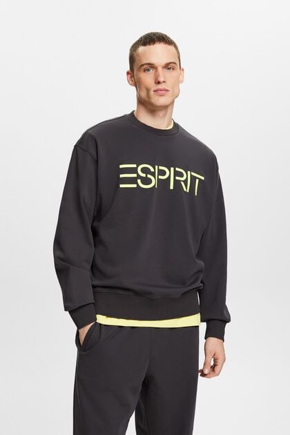Sweatshirt med rund ringning och logo