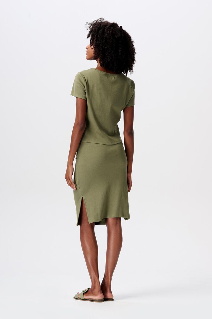 MATERNITY 2-set topp och kjol, OLIVE GREEN, detail image number 1
