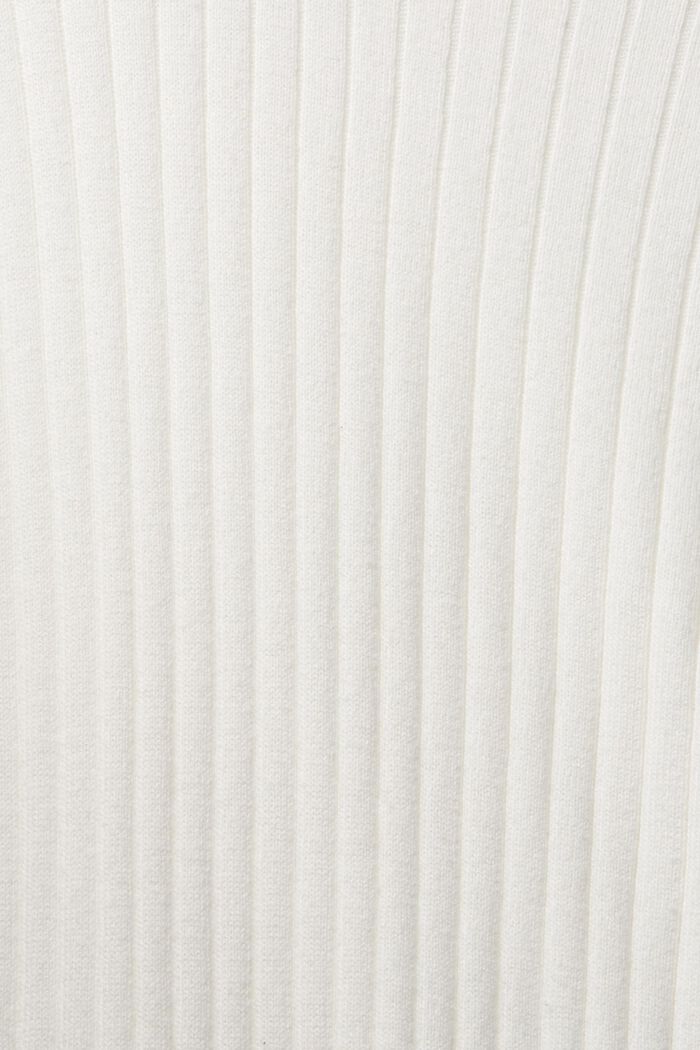 Kortärmad ribbad tröja, OFF WHITE, detail image number 5