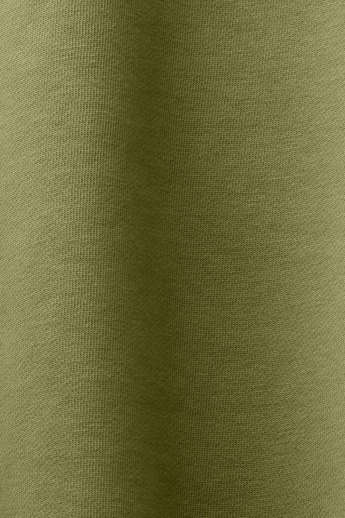 Unisex-sweatshirt i bomullsfleece med logo, OLIVE, detail image number 6