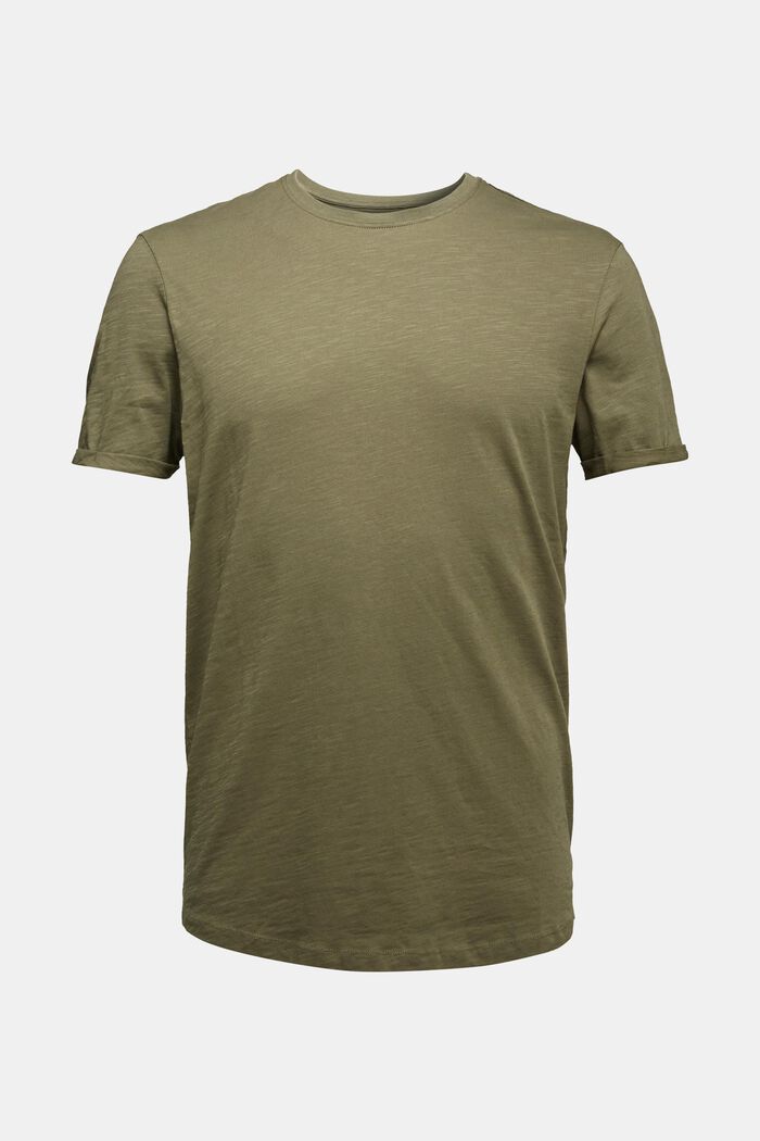 T-shirt i 100% ekologisk bomullsjersey, KHAKI GREEN, detail image number 0