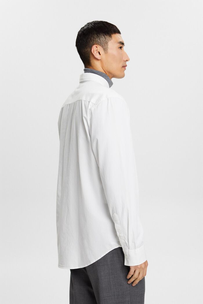 Button down-skjorta i poplin, 100% bomull, WHITE, detail image number 3