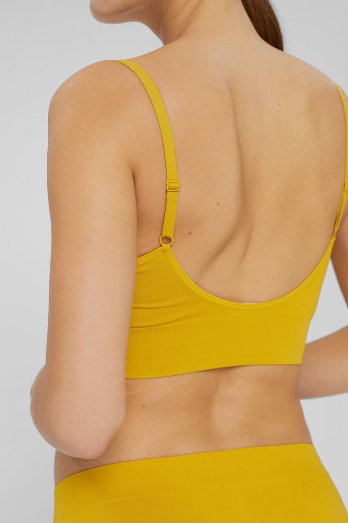 Återvunnet material: vadderad bustier, LIME YELLOW, detail image number 3