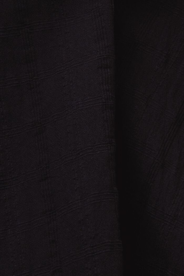 Blus i texturerad bomull, BLACK, detail image number 5