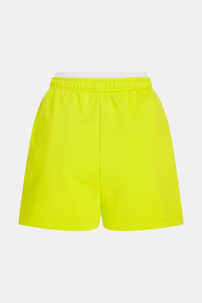 Lediga sweat-shorts med dubbel linning, LIME YELLOW, detail image number 6