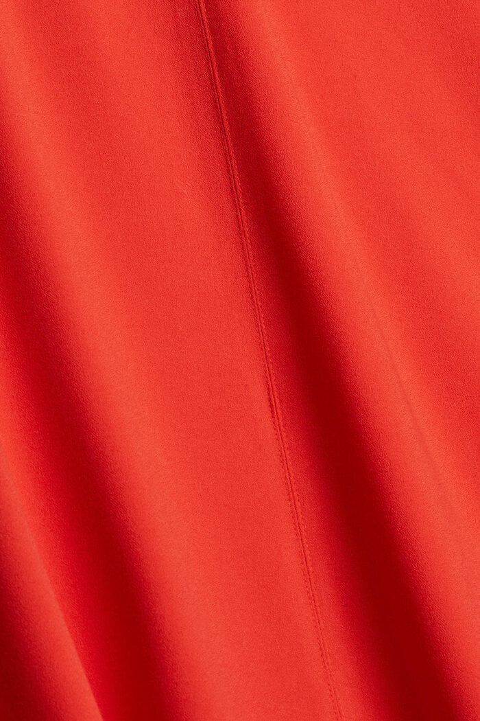 Återvunnet material: Midiklänning med knytskärp, ORANGE RED, detail image number 4