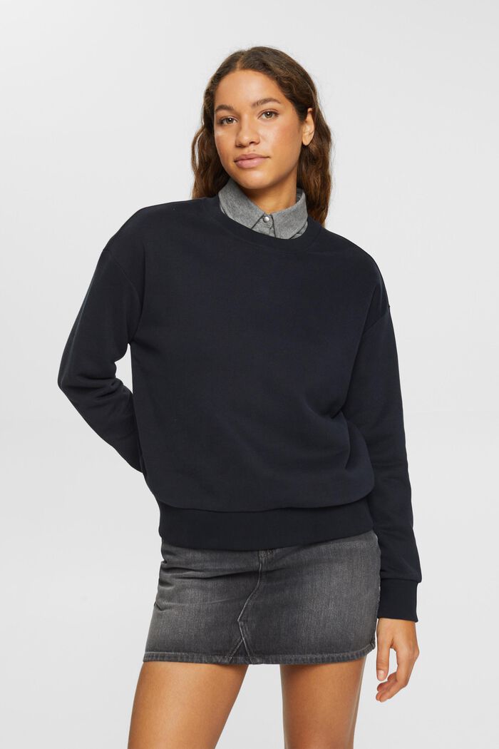 Sweatshirt med ledig passform, BLACK, detail image number 0