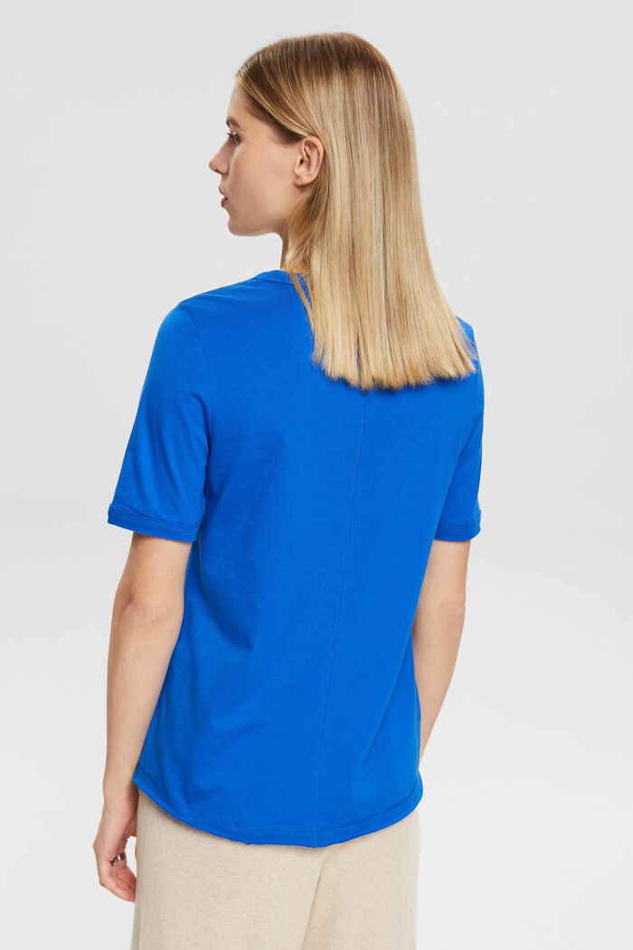 T-shirt i bomull med hjärtformad logo, BLUE, detail image number 3