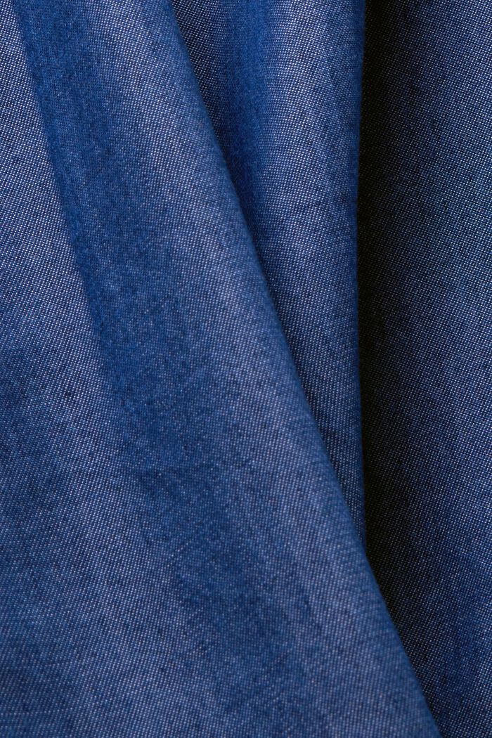 Kort byxdress i jeanslook, TENCEL™, BLUE MEDIUM WASHED, detail image number 4