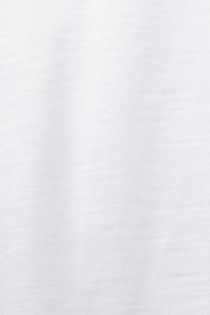 V-ringad T-shirt, 100% bomull, WHITE, detail image number 5