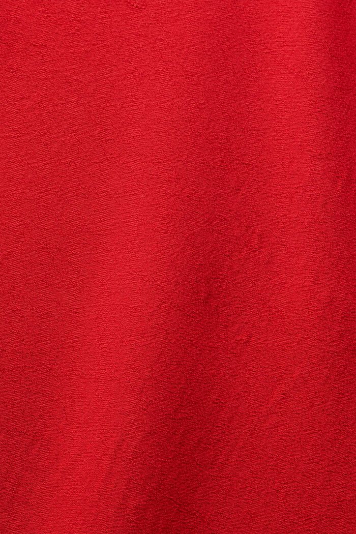 Midiklänning i crêpe med 3/4-ärm, DARK RED, detail image number 5