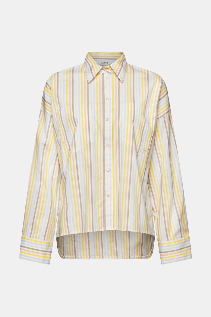 Oversized button down-skjorta med ränder, OFF WHITE, detail image number 6