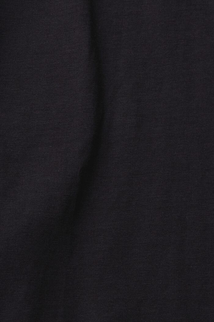 T-shirt med tryck på bröstet, BLACK, detail image number 5