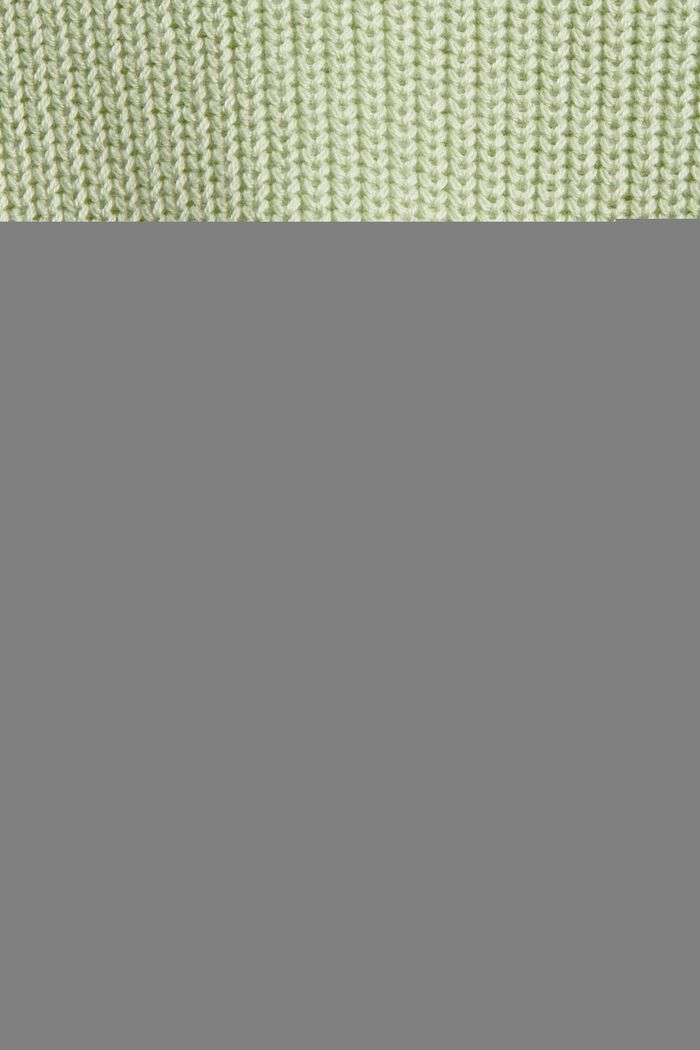 Slipover med stickat mönster, ekobomull, PASTEL GREEN, detail image number 4