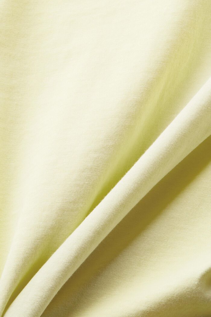 T-shirt i jersey med tryck på framstycket, LIME YELLOW, detail image number 5