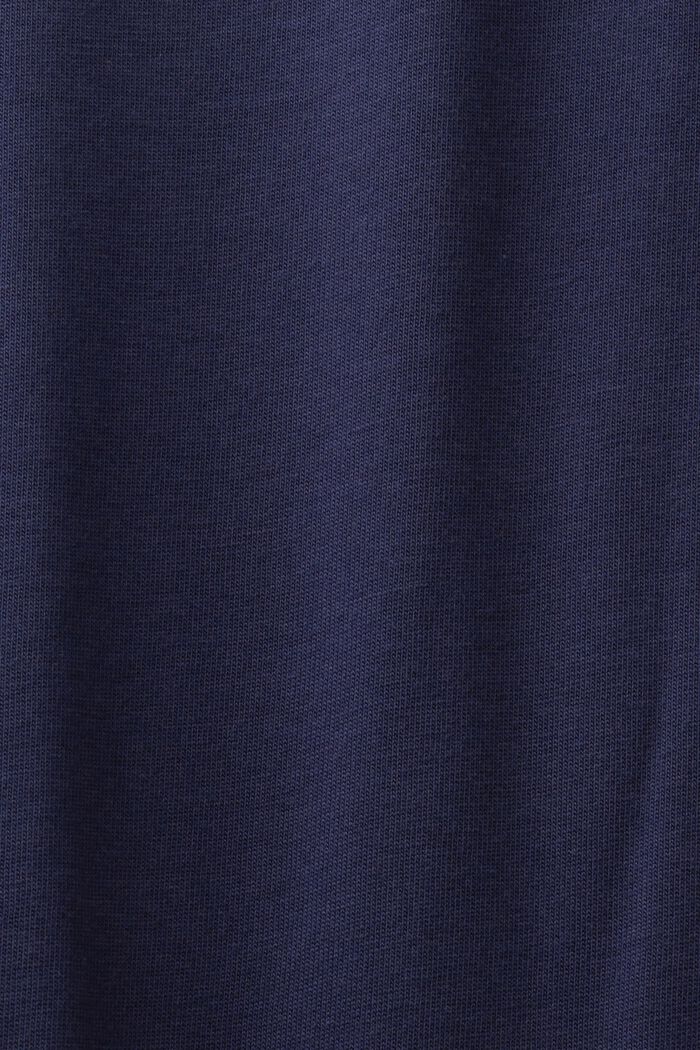 T-shirt i bomullsjersey med dragsko, DARK BLUE, detail image number 4