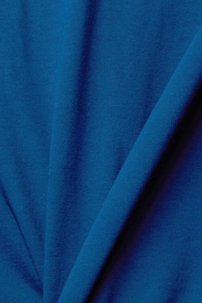 Långärmad topp med ståkrage, PETROL BLUE, detail image number 1