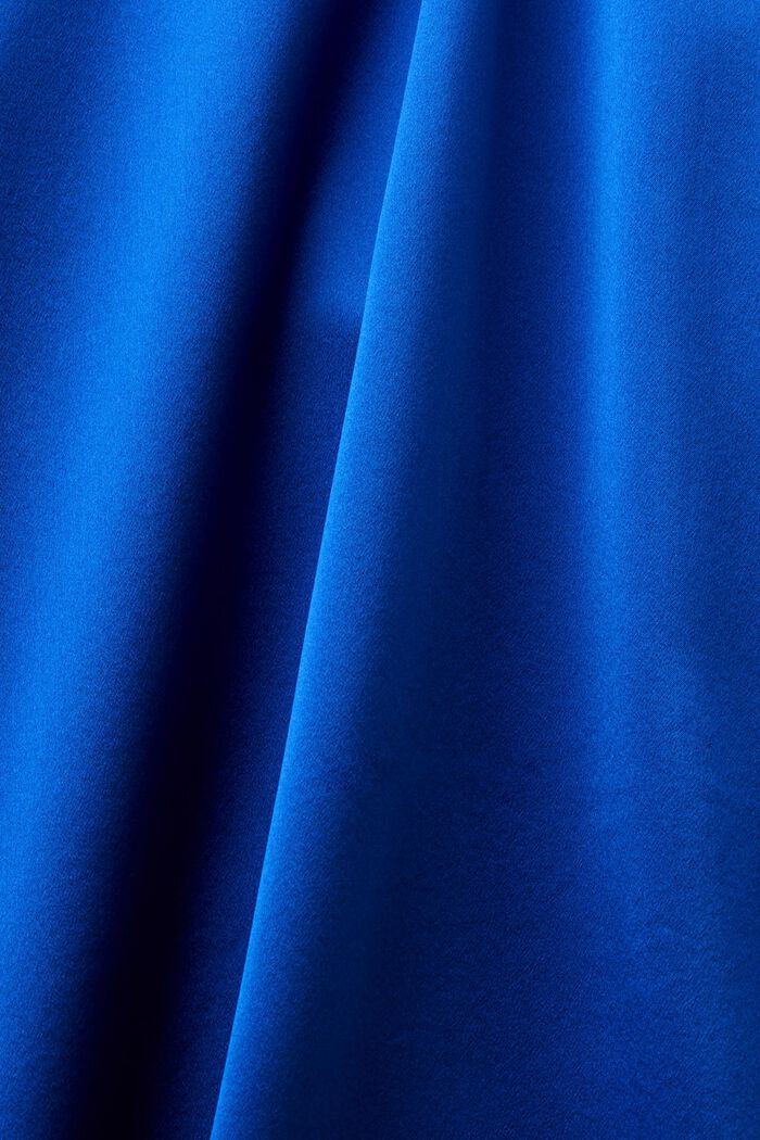 Midiklänning i silkessatin med skärp, BRIGHT BLUE, detail image number 5