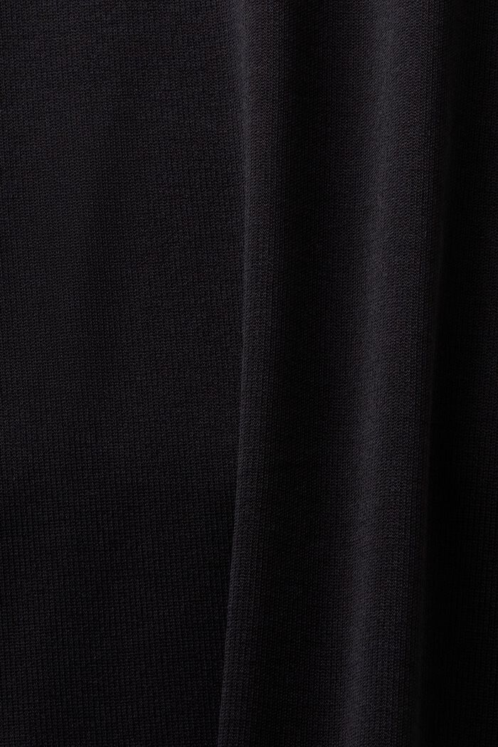 Jersey-T-shirt med halvpolokrage, BLACK, detail image number 4